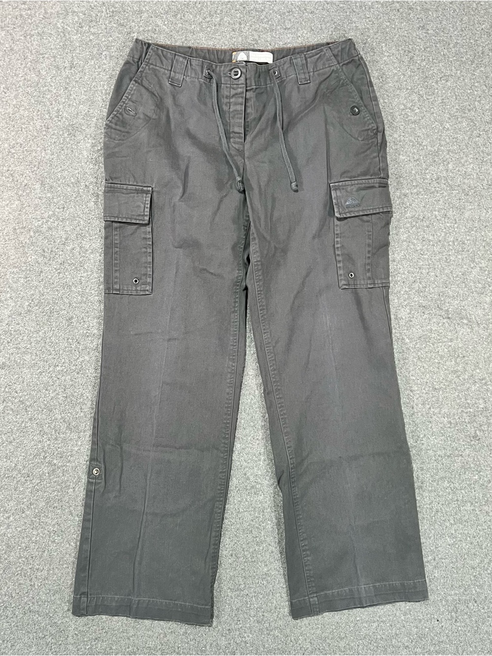 Nike ACG Y2k Vtg Cargo Pants Womens Size 8 30x30 Gray Drawstring Rolled